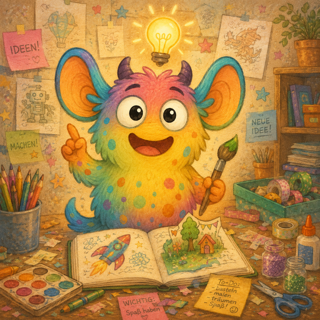 Funkel – Das ADHS-Monster für Kreativität: Ideen, Inspiration & Chaos✨💡