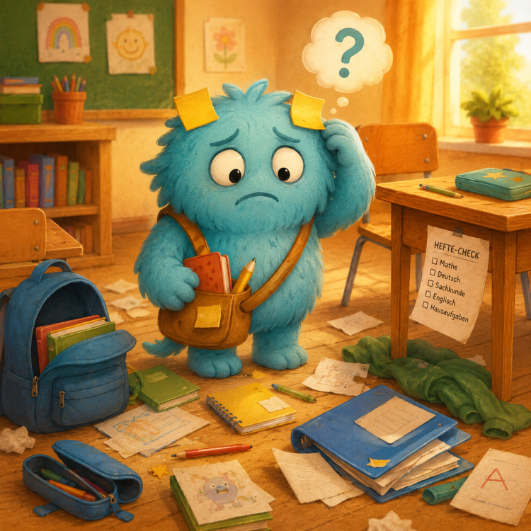 🔑 Zetti in der Schule – Wenn Hausaufgaben, Hefte und Termine ständig verschwinden